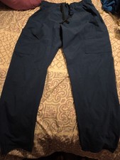 Carhartt Navy Solid Scrub Pants Drawstring Cargo Size Large