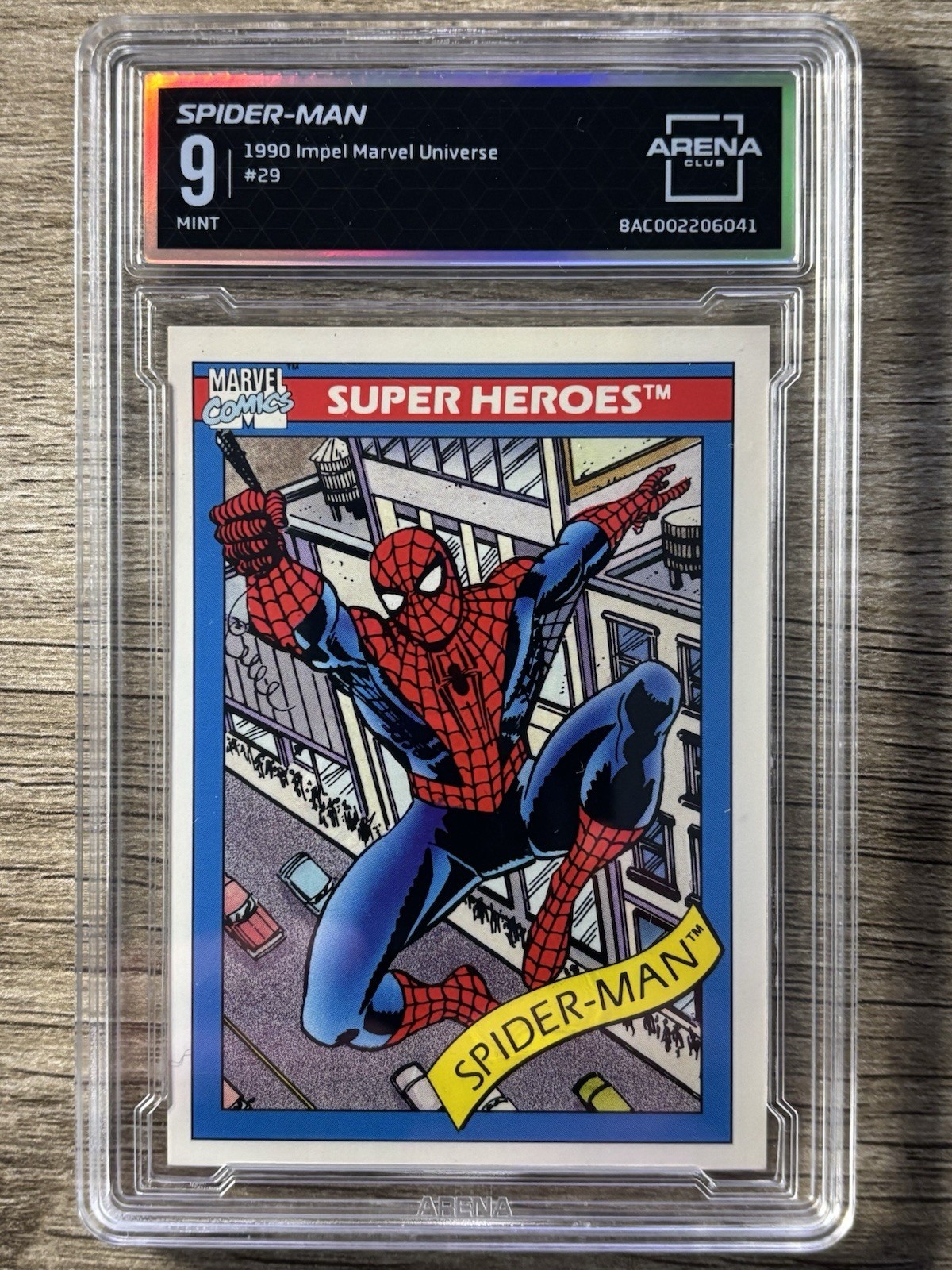 1990 Marvel Universe Spider Man #29 - Arena Grade 9!