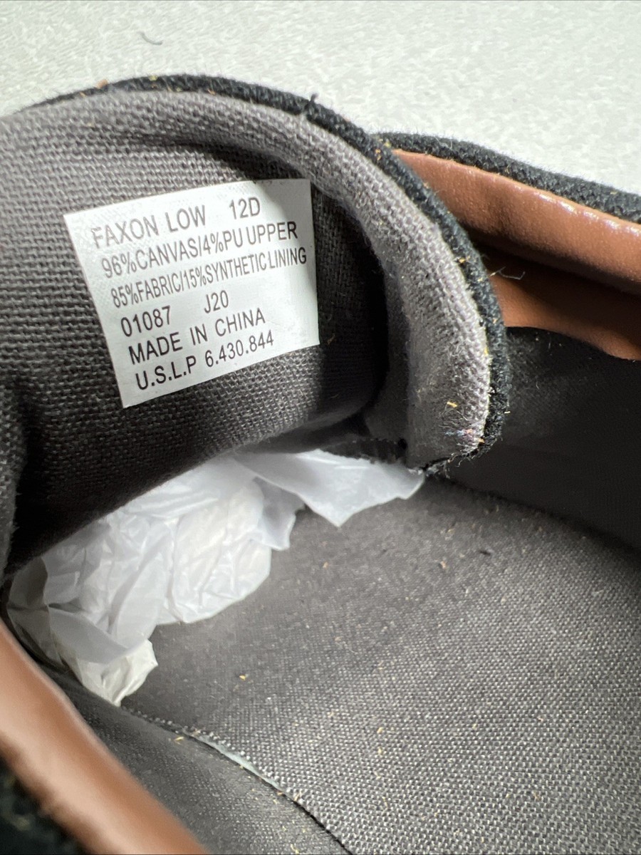 Polo Ralph Lauren Faxon Low Men's Casual Shoe SZ 12D Black Canvas
