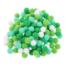 Pom Felt Balls Fabric 1cm 10mm Green White for Craft Project DIY 500 Pcs