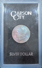 1881-CC GSA Hoard Morgan Silver Dollar Rainbow Toning Color