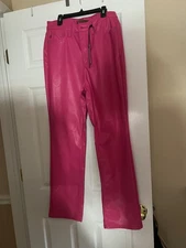 Judy Blue Faux leather  Women's size 6 Hot Pink High Rise