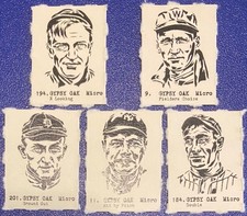 BABE RUTH TY COBB HONUS WAGNER MATHEWSON JOHNSON Gumball Machine Baseball Cards