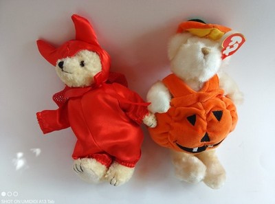 Set Of Two Vintage  TY Devlin And Carver Halloween
