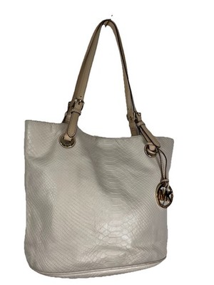 Michael Kors Jet Set Tote Taupe Tan Crocodile Alligator Shoulder Bag