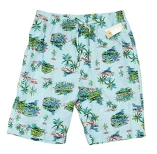 Tommy Bahama Tropical 100% Cotton Drawstring Waist Men's Lounge Shorts NWT