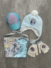 Elsa Frozen Disney Hat Purse Gloves and Beanie Set Girls Kids