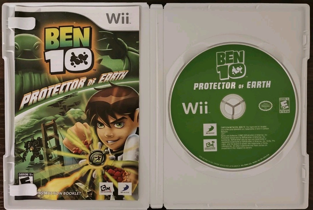 Ben 10 Protector of Earth Wii 2007 CIB manual disc case