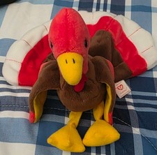 Rare 1996 Ty Original Beanie Baby  Gobbles  The Turkey Plush Bird Authentic