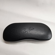 Ray-Ban Leather Sunglasses Eyeglass Case Snap Front Black Clamshell Case