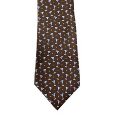 Brooks Brothers Country Club Men's 100 Silk Neck Tie Necktie Brown Martini