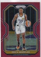 2021 WNBA PRIZM #45 ERICA WHEELER RED 285/299- LOS ANGELES SPARKS