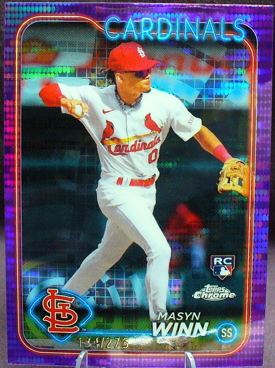 MASYN WINN 2024 Topps Chrome #189 (RC)(#'d) /275 Purple Sonar Refractor