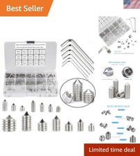 Complete Set of 340PCS Metric M2.5-M8 Stainless Steel Set Screws with Wrenches