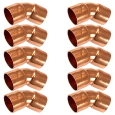 Appli Parts AP-C03445B10 3/4 45 Degree Elbow Short Turn Copper pipe fittings CxC