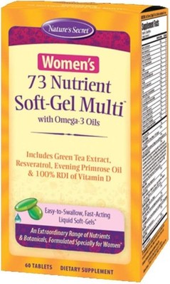 Nature's Secret Women's 73 Nutrient Soft-Gel Multi Vitamin, 60 Tablets