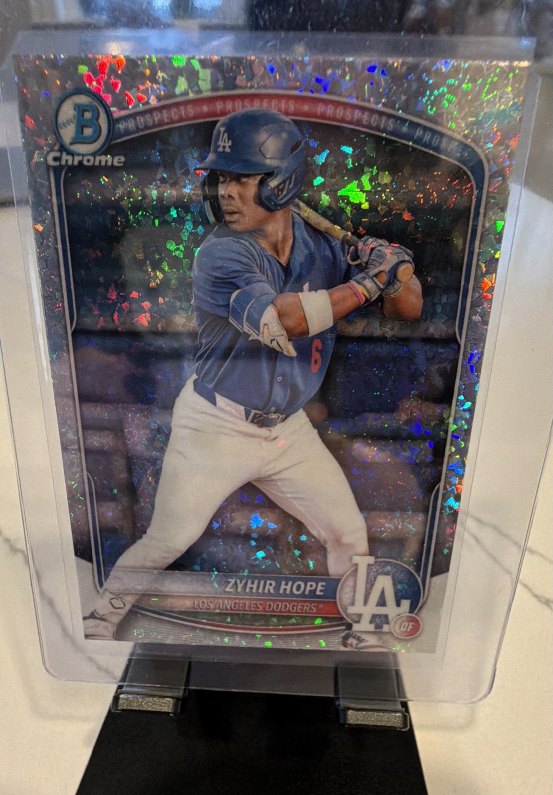 2025 Bowman - Chrome Prospects Zyhir Hope #BCP-2 Mini-Diamond Refractor (RC)