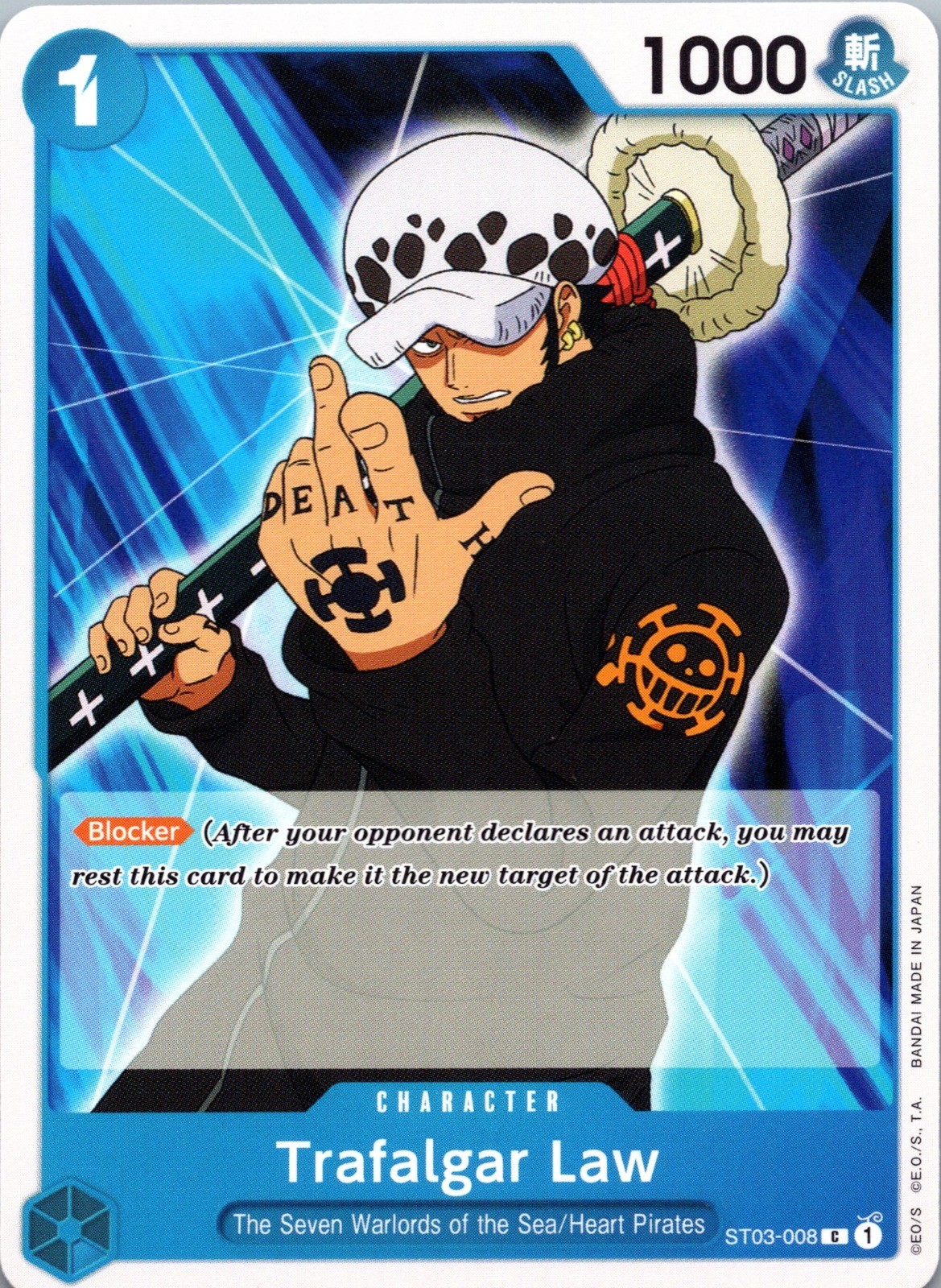 Trafalgar Law C Starter Deck 3: The Seven Warlords of The Sea ST03-008 NM