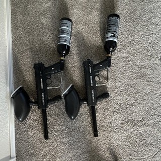 2 Tippmann 98 Custom Paintball Marker Guns Black Marker. Platinum Series.