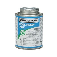 Weld On 746 PVC Cement 8 Oz Heavy Duty Pool Spa Adhesive Low VOC High Strength