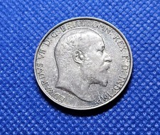 1907 Florin Edward VII British Silver Coin