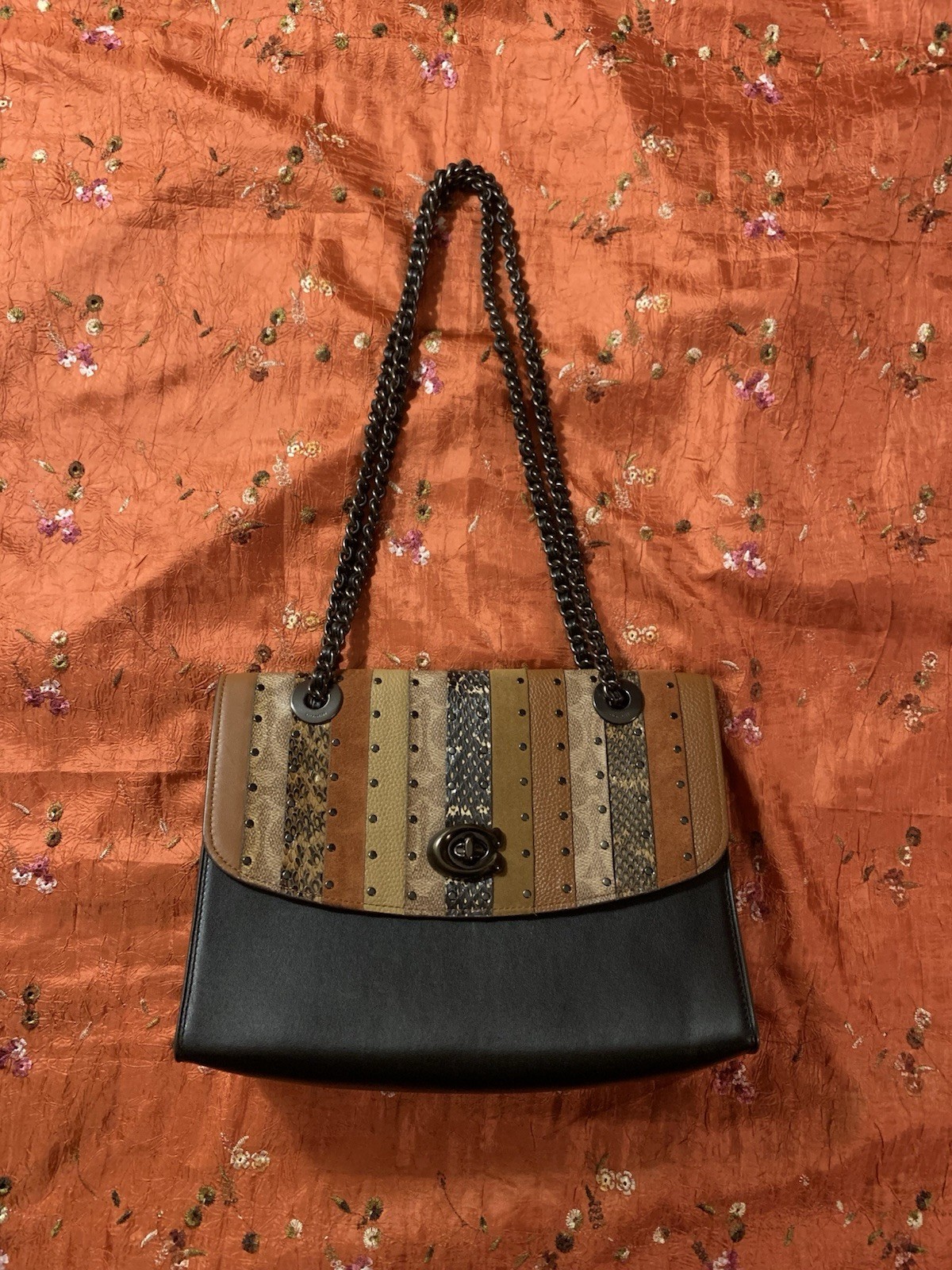 Rare COACH 79273 Signature Parker Exotic Snakeski… - image 1