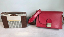 VINTAGE JET AGE ATOMIC RED SWIRL BAKELITE? WESTINGHOUSE OLD ANTIQUE TUBE RADIO
