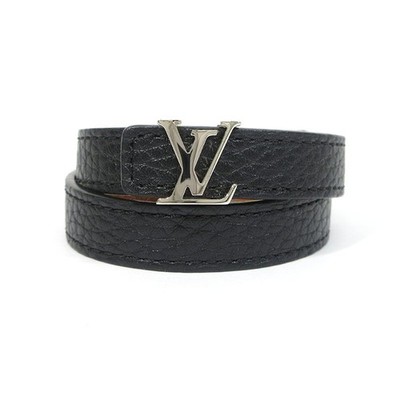 LOUIS VUITTON モノグラム ダブルラップベルト Louis Vuitton M6018E Brass LV Double Wrap Reversible Bracelet