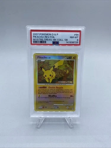 Pokemon Pikachu Diamond Pearl Reverse Mysterious Treasures Burger King Psa 8