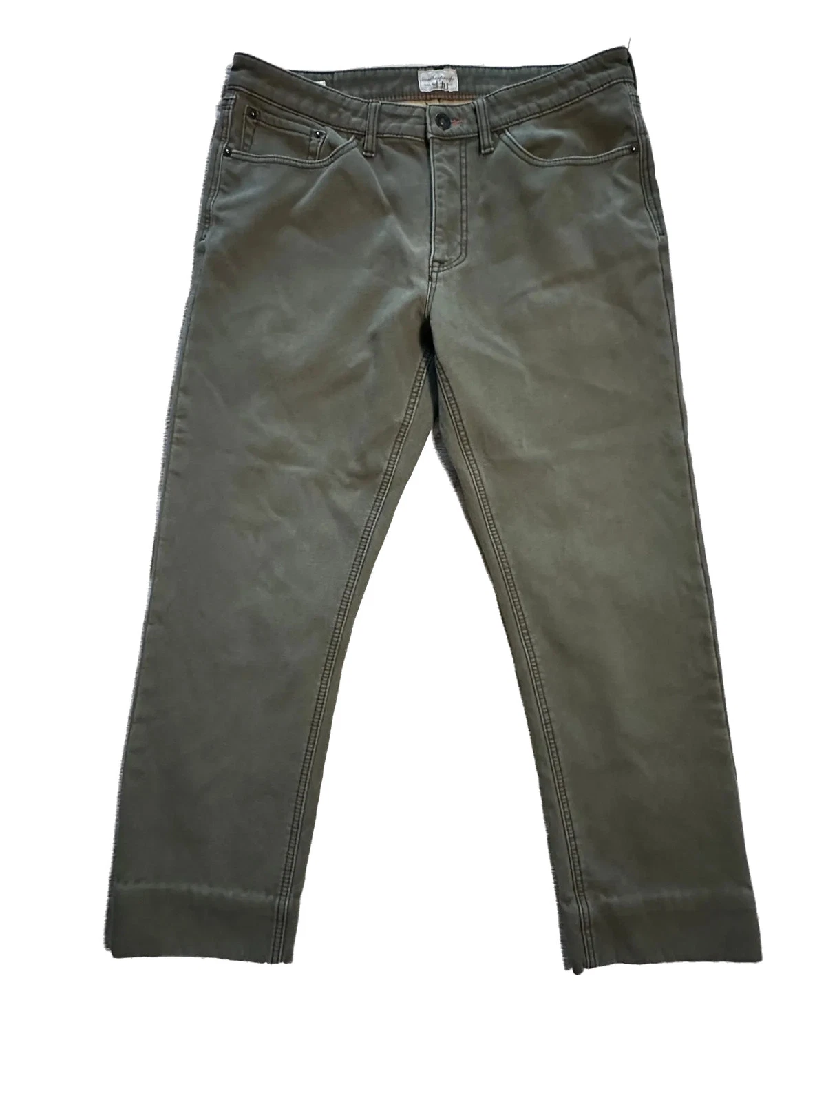 Weatherproof Vintage Mens Fleece Lined Khaki Pants 34x32 Gray Regular Fit