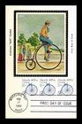 Dr Jim Stamps Colorano Silk Cachet Bicycle 1870s Coil Strip First Day Max Card