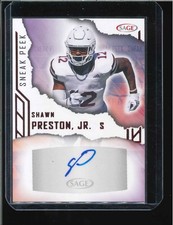 SHAWN PRESTON JR AUTO -2023 Sage Low Series Sneak Peek Red #SPA-SP