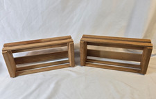 Napa Valley Box Company Wooden 12 Cassette Tape Storage Holder Rack Lot of 2
