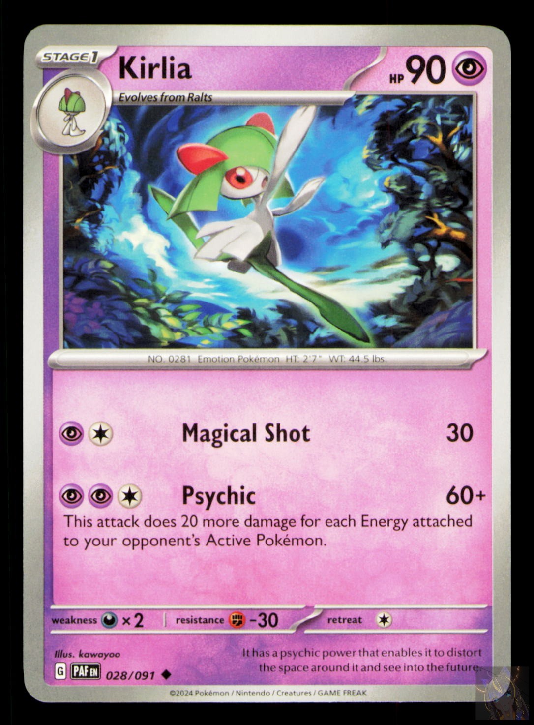 Kirlia 028/091 Pokemon Paldean Fates Near Mint kawayoo