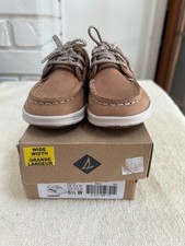 Sperry Gamefish toddler size 6.5 W hook and loop dress casual tan leather