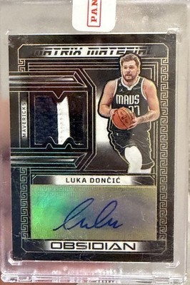 2022-23 Panini Obsidian Luka Dončić Matrix Material Patch Autograph /10 Sealed