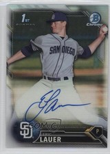 2016 Bowman Draft Chrome Pick Refractor 120/499 Eric Lauer #CDA-EL Auto 1w6