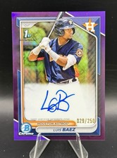 2024 Bowman Luis Baez Chrome Auto Purple Refractor 1st Prospect #/250 Astros