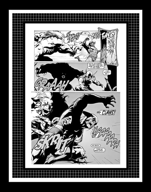 Leinil Francis Yu Wolverine #129 Rare Production Art Pg 14 Monotone