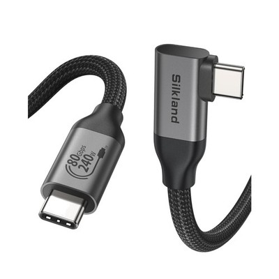 80Gbps V2.0 für Thunderbolt 5 Kabel Winkel 1,5M bis zu 120Gbps mit Bandwidth ...