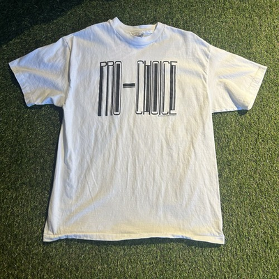 #ad Vintage 1990s Pro Choice Art Graphic Barcode Tee Shirt RARE Pro Abortion $80.00