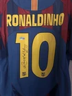 Ronaldinho FC Barcelona Signed #10 Soccer Jersey BAS/Beckett COA