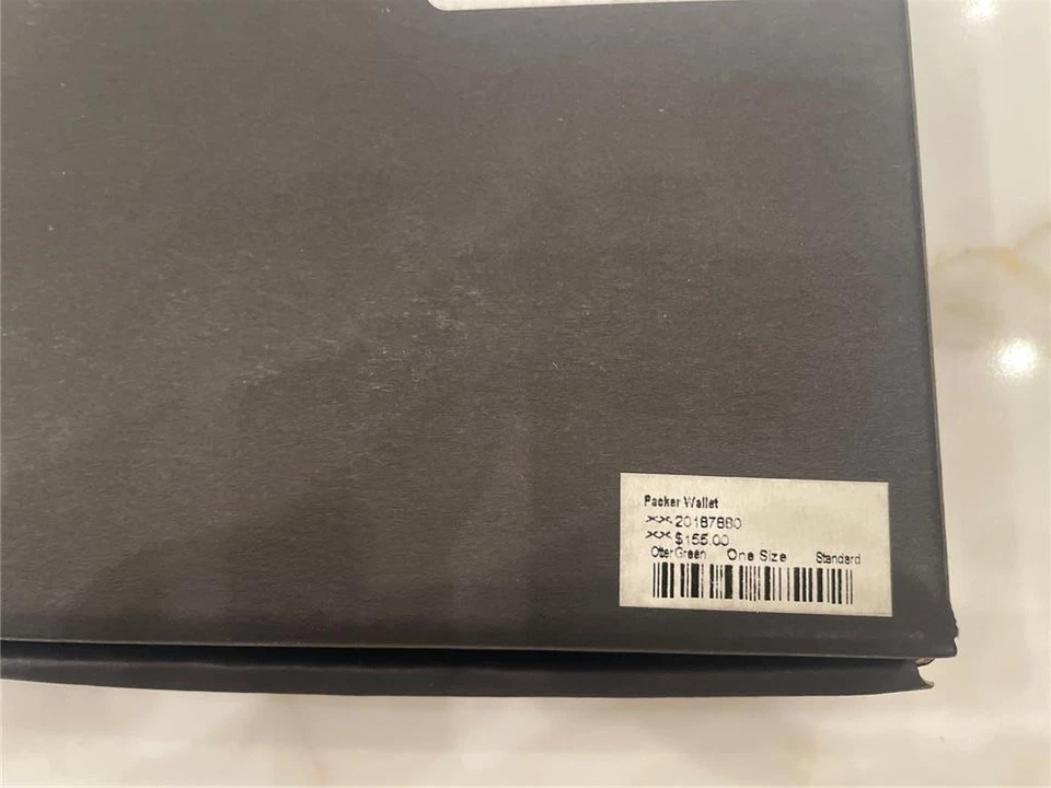 Filson Rugged Twill Packer Wallet Leather Canvas Bifold Otter Green Made in USA - Image 3 of 4