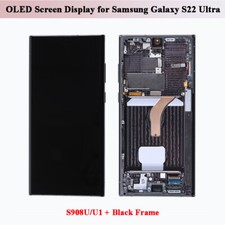 Small OLED Display LCD Touch Screen for Samsung Galaxy S22 Ultra S908U/U1 Black