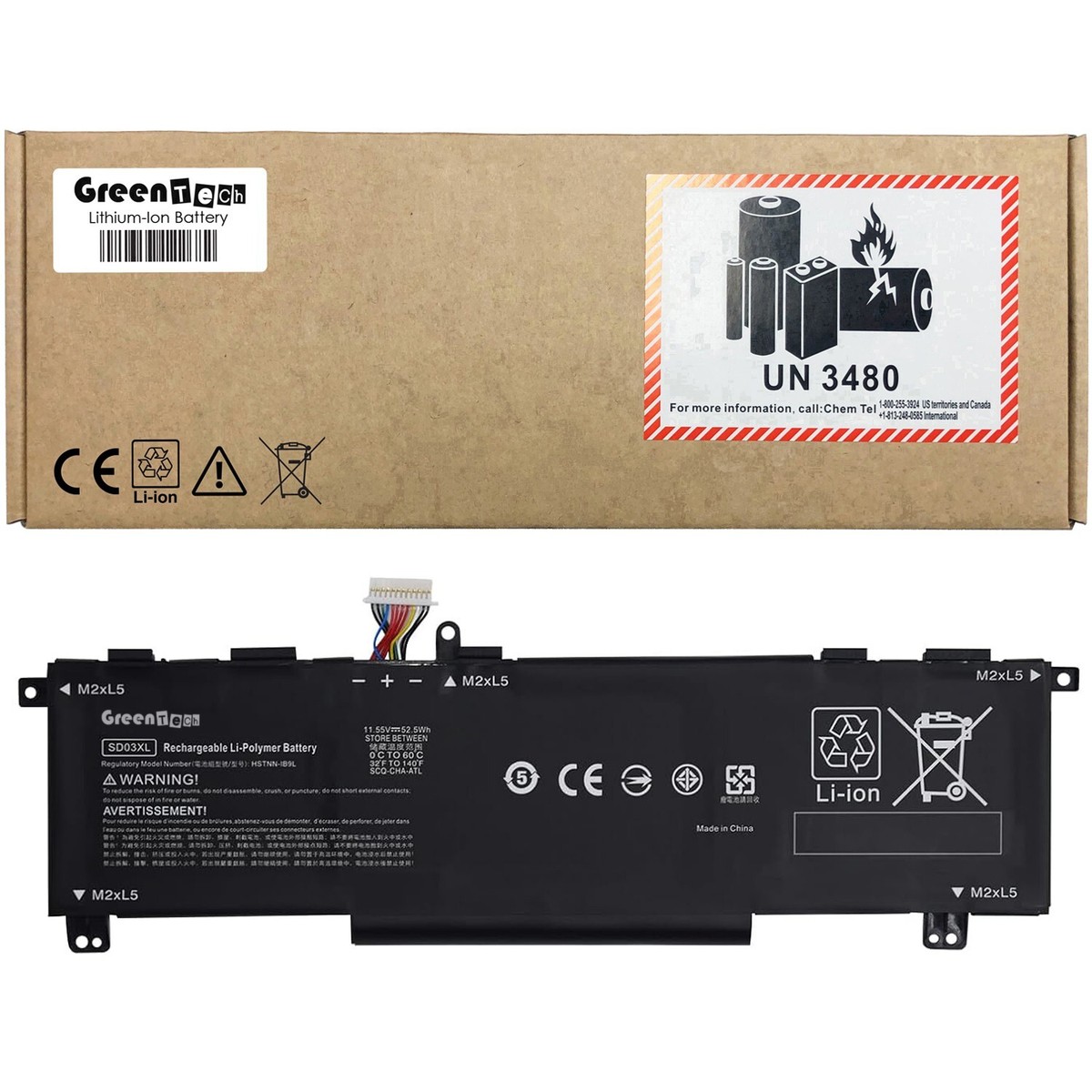 GREENTECH L84394-005 SD03XL BATTERY FOR HP VICTUS 15-FA 15-FB 52.2