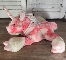 Animal Alley Toys R Us pink Unicorn Horse Stuffed Plush 2000 pastel rainbow mane