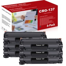 6 Pack CRG137 Toner Cartridge for Canon 137 ImageClass LBP151dw MF244dw MF247dw