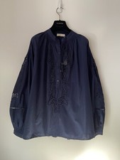 NWT Tory Burch Womens Eyelet Tunic Top M Navy