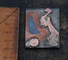 KOPPLOS Galvano Druckplate Klischee Eichenberg printing plate copper printer 