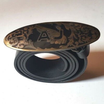 AUTHENTIC ARMANI BELT LEATHER Giorgio Armani Black Brown Reversible Calf Leather Belt GA8  main image 2